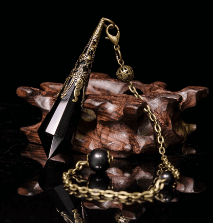 Pendule Divinatoire Obsidienne Noire