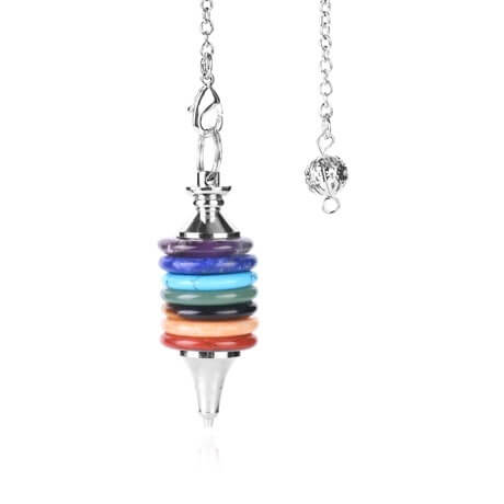 Pendule Divinatoire 7 Chakras Pierre Naturelle