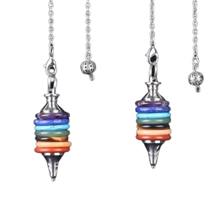 Pendule Divinatoire 7 Chakras Pierre Naturelle
