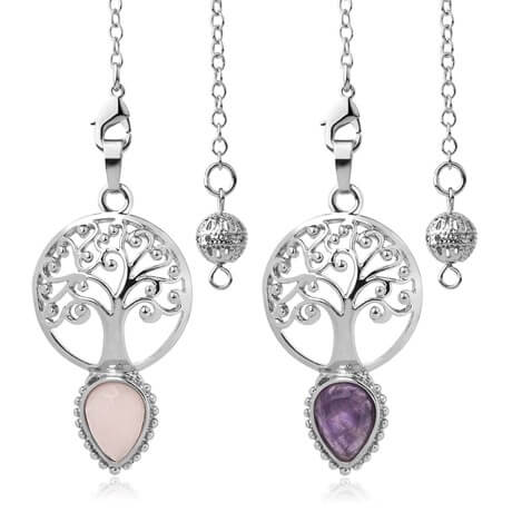 Pendule Divinatoire Arbre de Vie Pierre Naturelle