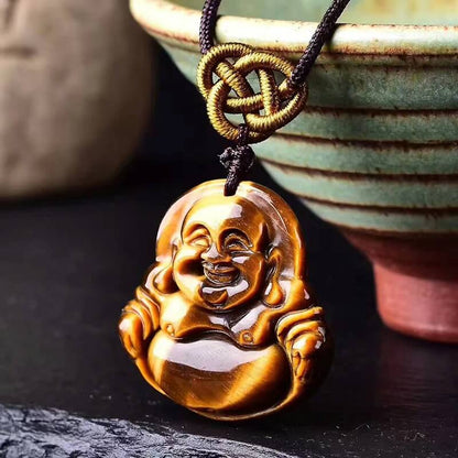Pendentif Bouhdda Oeil de Tigre avec Chaîne