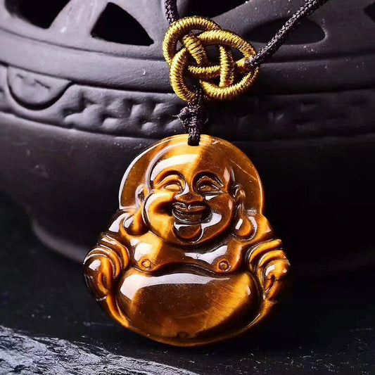 Pendentif Bouhdda Oeil de Tigre avec Chaîne