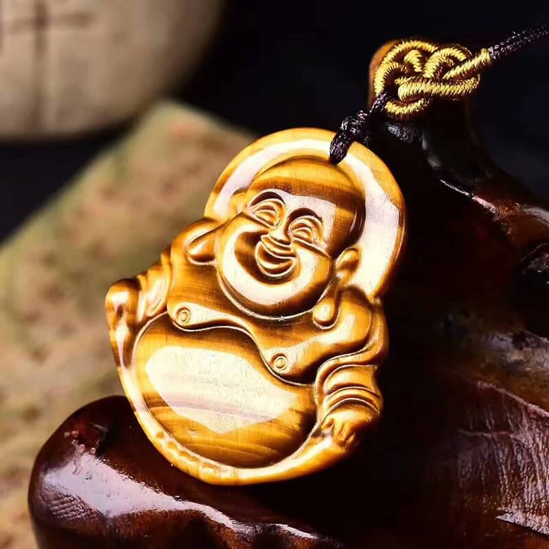 Pendentif Bouhdda Oeil de Tigre avec Chaîne