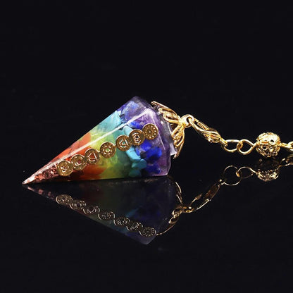 Pendule Divinatoire Orgonite 7 Chakras