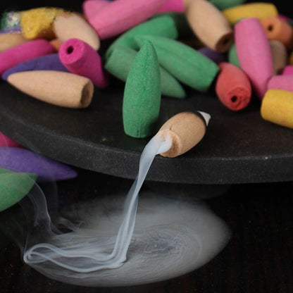 Brûle-Encens Céramique Lotus Blanc + 20 cônes d'encens offerts
