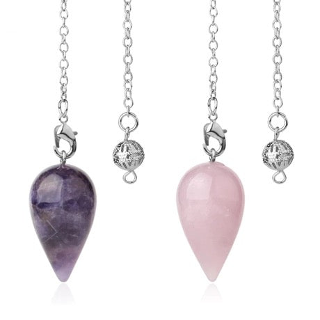 Pendule Divinatoire Goutte Pierre Naturelle