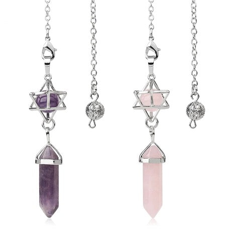 Pendule Divinatoire Merkaba Pierre Naturelle