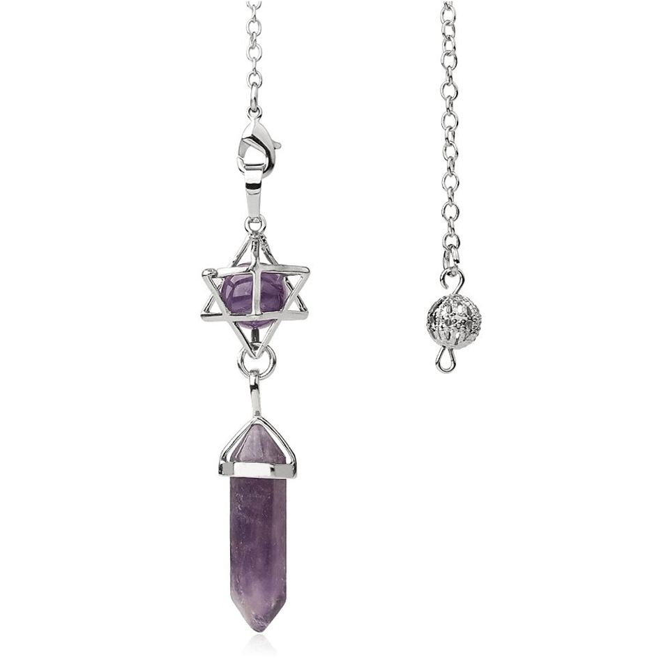 Pendule Divinatoire Merkaba Pierre Naturelle