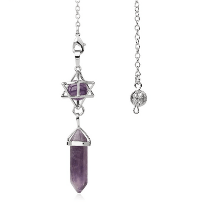 Pendule Divinatoire Merkaba Pierre Naturelle