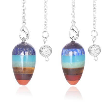 Pendule Divinatoire Oeuf Cosmique 7 Chakras
