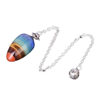 Pendule Divinatoire Oeuf Cosmique 7 Chakras