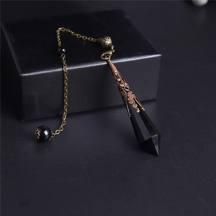 Pendule Divinatoire Obsidienne Noire