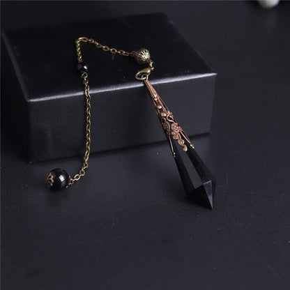 Pendule Divinatoire Obsidienne Noire
