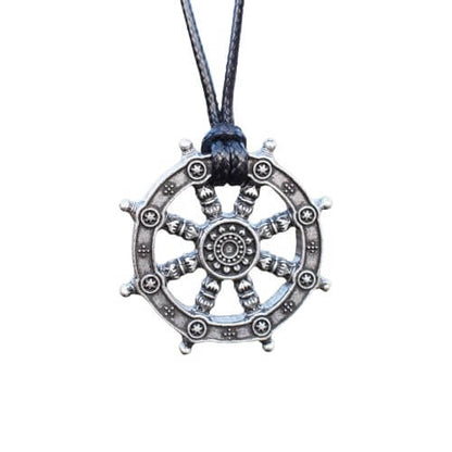 Pendentif Roue du Dharma avec Chaîne