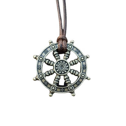 Pendentif Roue du Dharma avec Chaîne