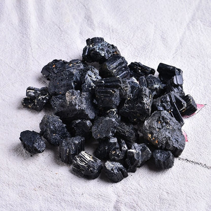Lot de 2 Pierres Tourmaline Noires Brutes